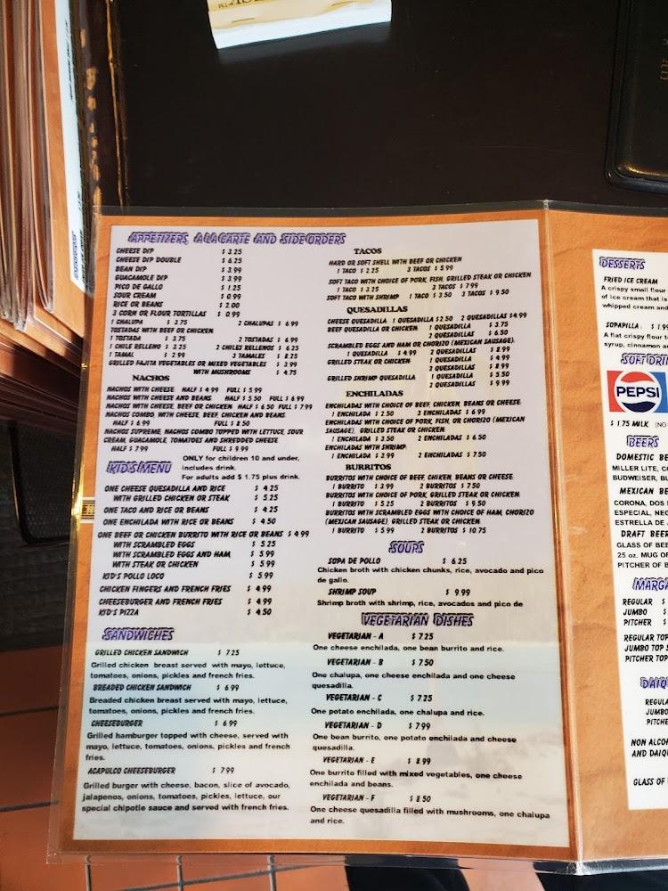 Acapulco Menu image 1